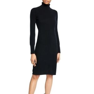 NWT Women Dress SAKS FIFTH AVENUE Pullover Dress Black Long Sleeve Bodycon Dress